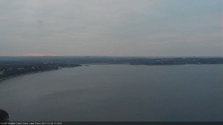 Lake Travis webcam, December 28, 2017 4:25 PM CT