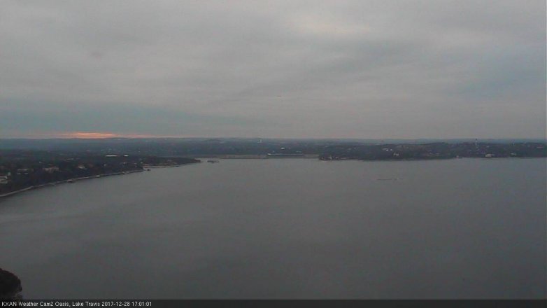 Lake Travis webcam, December 28, 2017 4:30 PM CT