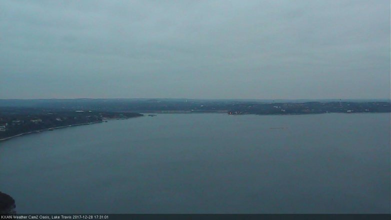 Lake Travis webcam, December 28, 2017 4:45 PM CT