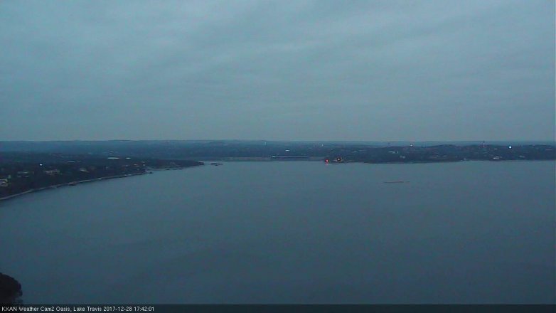 Lake Travis webcam, December 28, 2017 4:55 PM CT
