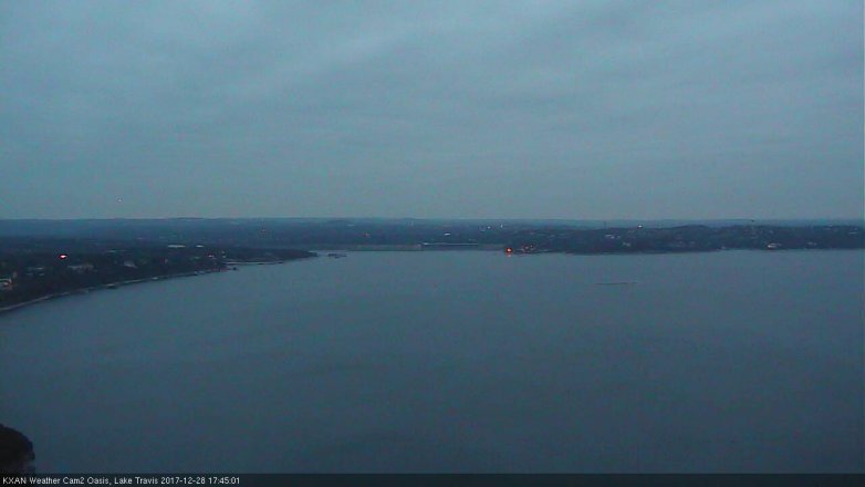 Lake Travis webcam, December 28, 2017 5:00 PM CT