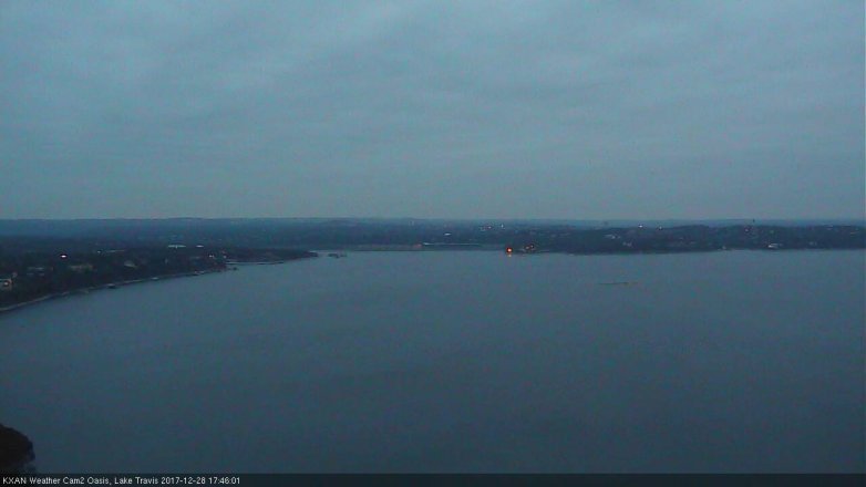 Lake Travis webcam, December 28, 2017 5:15 PM CT