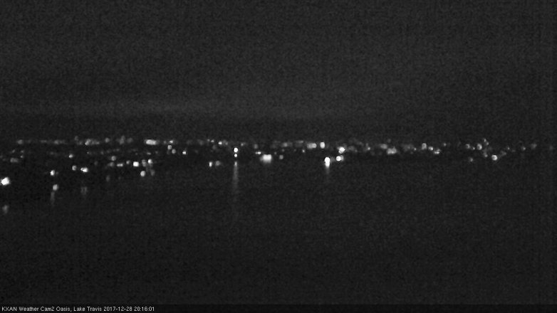 Lake Travis webcam, December 28, 2017 7:45 PM CT