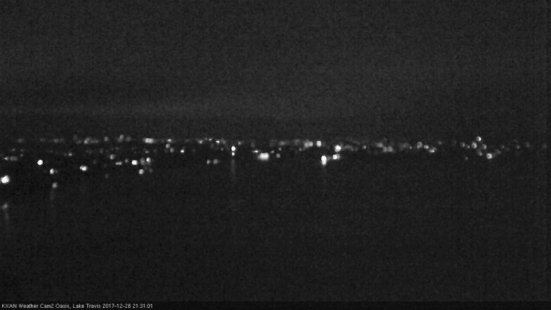 Lake Travis webcam, December 28, 2017 9:00 PM CT