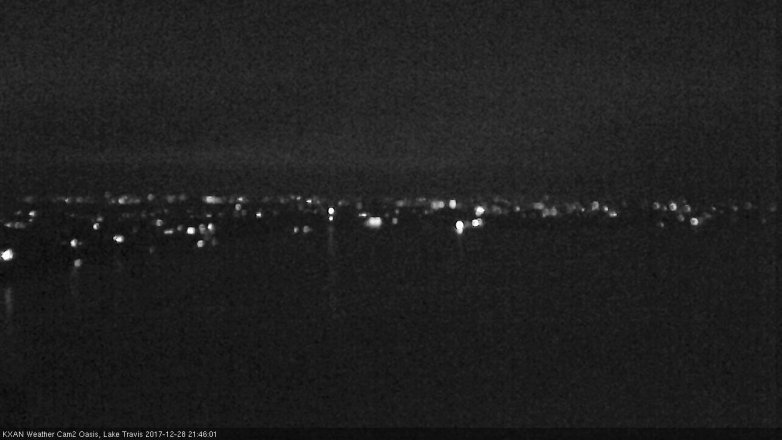 Lake Travis webcam, December 28, 2017 9:15 PM CT