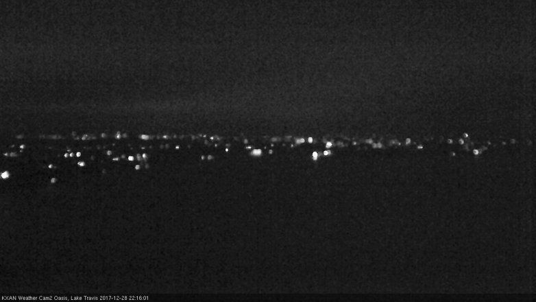 Lake Travis webcam, December 28, 2017 9:35 PM CT