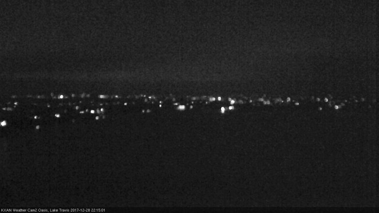 Lake Travis webcam, December 28, 2017 9:45 PM CT