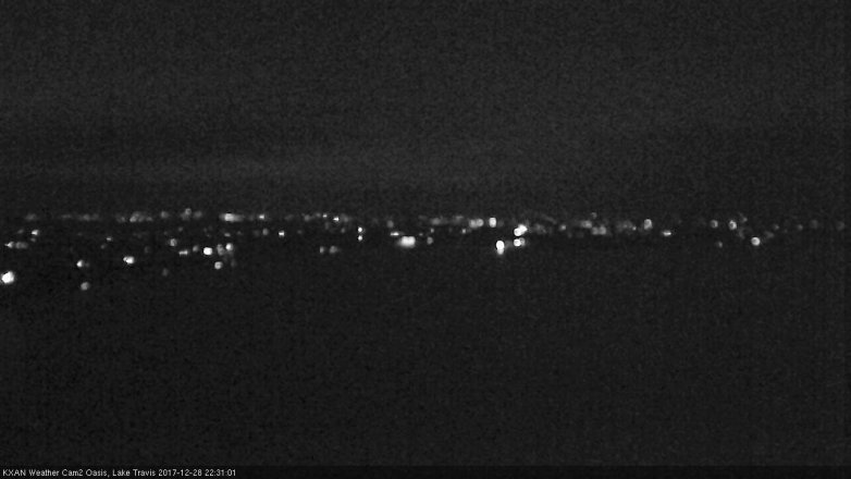 Lake Travis webcam, December 28, 2017 10:00 PM CT