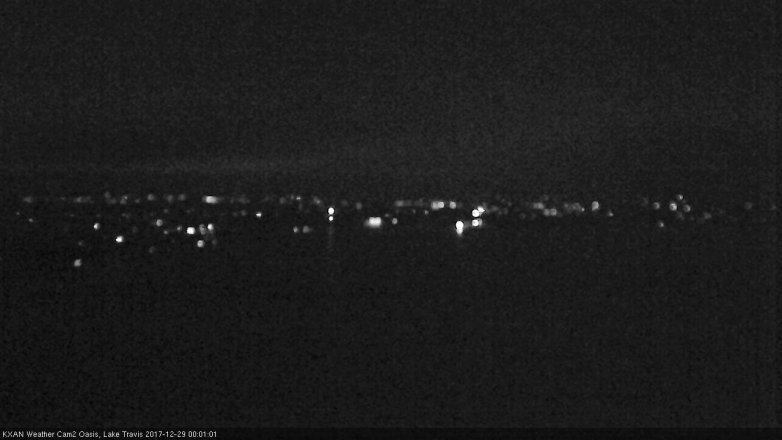 Lake Travis webcam, December 28, 2017 11:10 PM CT