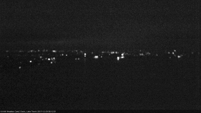 Lake Travis webcam, December 28, 2017 11:35 PM CT