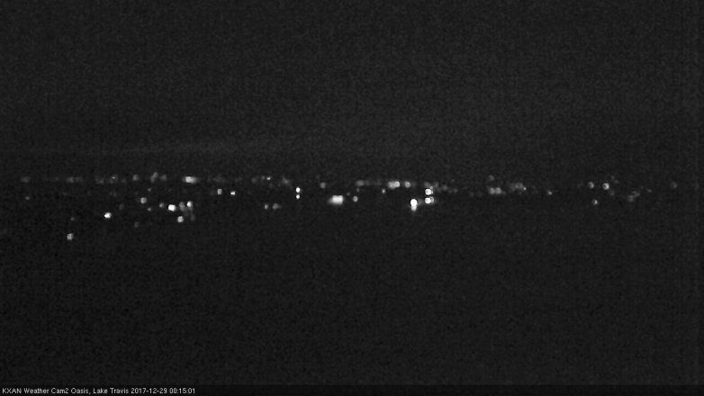 Lake Travis webcam, December 28, 2017 11:40 PM CT