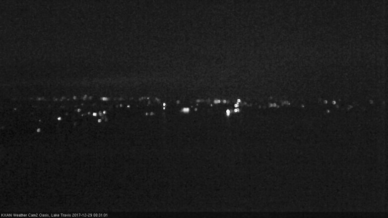 Lake Travis webcam, December 28, 2017 11:45 PM CT