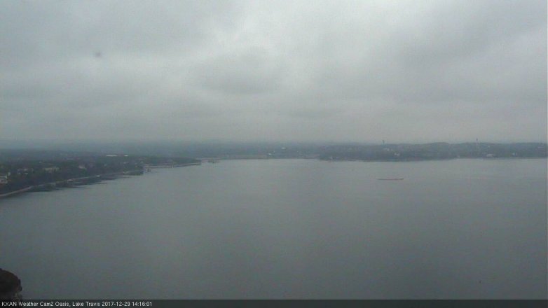 Lake Travis webcam, December 29, 2017 1:35 PM CT