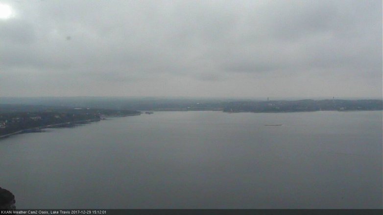 Lake Travis webcam, December 29, 2017 2:30 PM CT