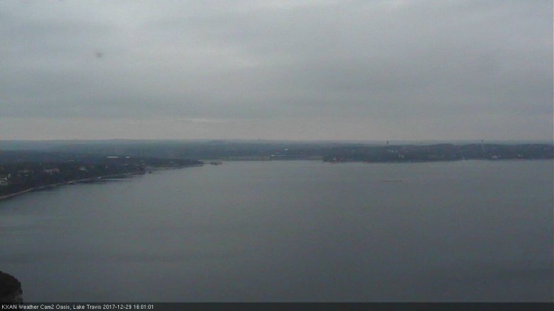 Lake Travis webcam, December 29, 2017 3:10 PM CT