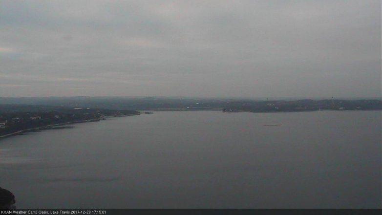 Lake Travis webcam, December 29, 2017 4:30 PM CT