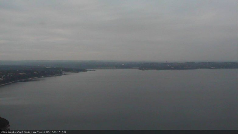 Lake Travis webcam, December 29, 2017 4:35 PM CT