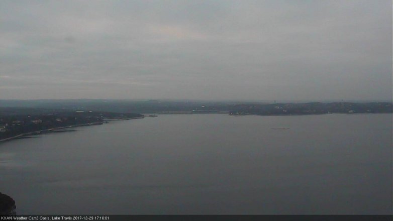 Lake Travis webcam, December 29, 2017 4:40 PM CT
