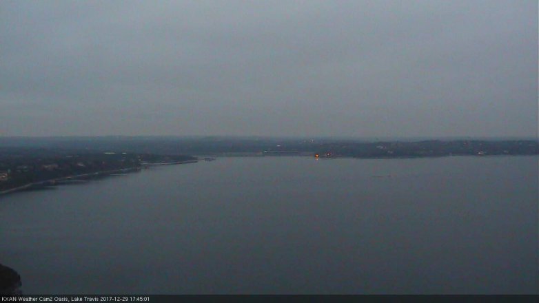 Lake Travis webcam, December 29, 2017 4:50 PM CT