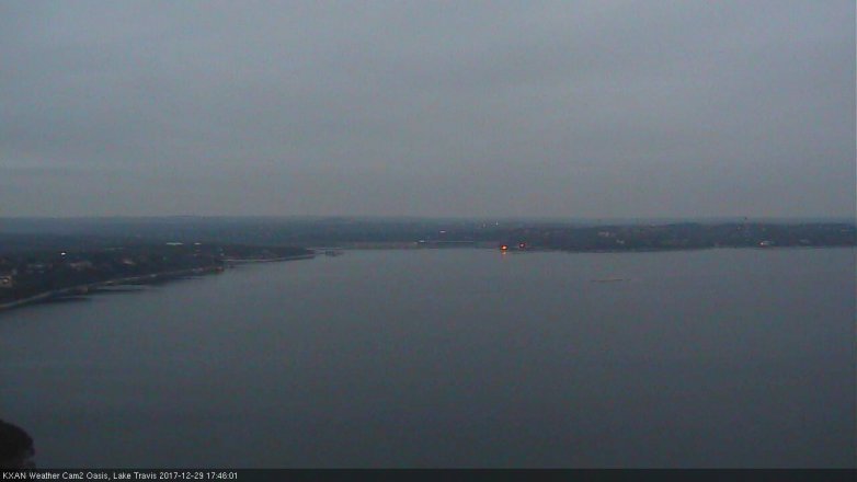 Lake Travis webcam, December 29, 2017 5:00 PM CT