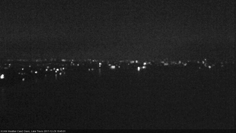 Lake Travis webcam, December 29, 2017 7:05 PM CT