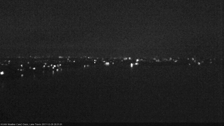 Lake Travis webcam, December 29, 2017 7:35 PM CT