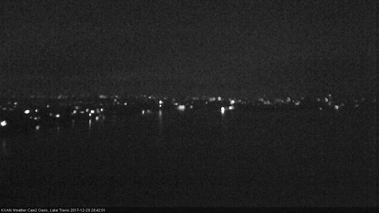 Lake Travis webcam, December 29, 2017 8:05 PM CT