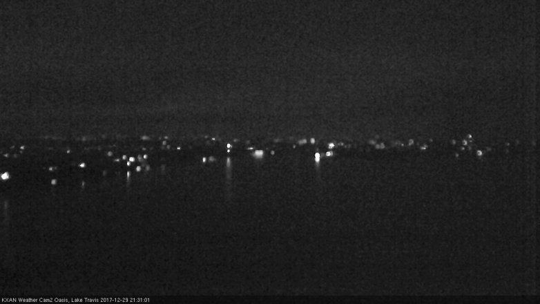 Lake Travis webcam, December 29, 2017 8:50 PM CT