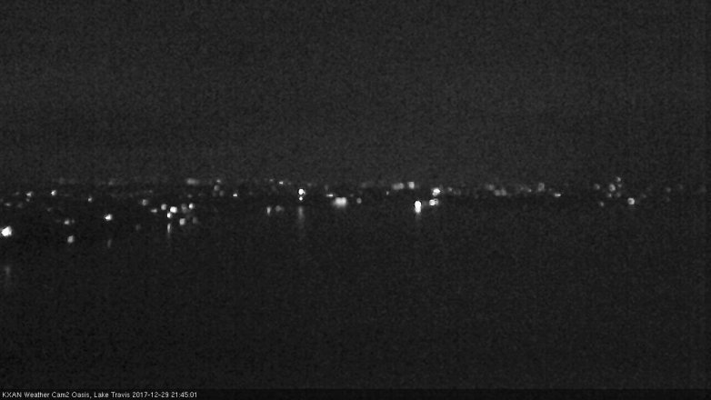 Lake Travis webcam, December 29, 2017 8:55 PM CT