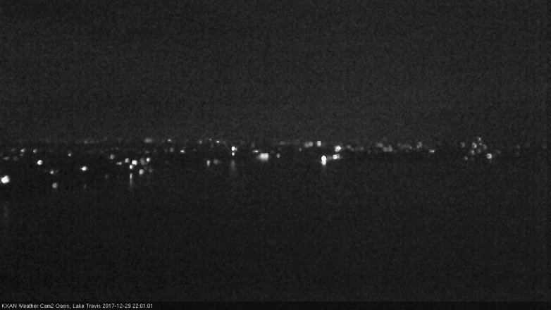 Lake Travis webcam, December 29, 2017 9:10 PM CT