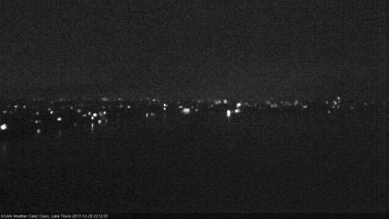 Lake Travis webcam, December 29, 2017 9:20 PM CT