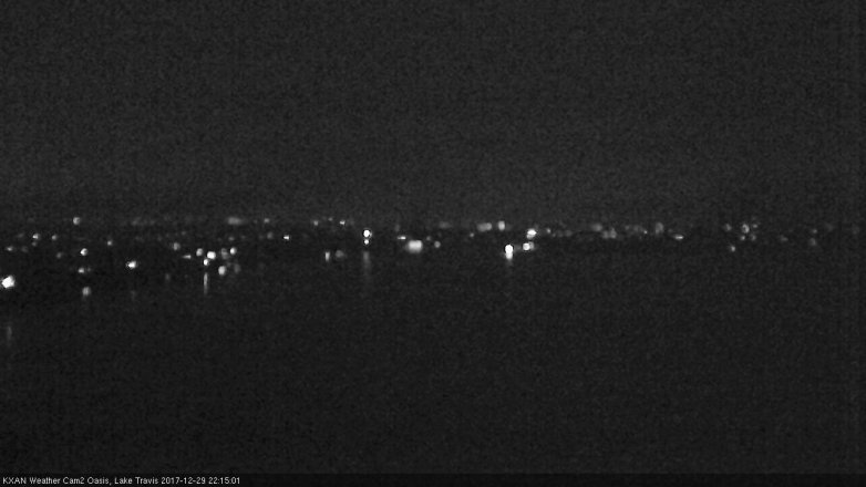 Lake Travis webcam, December 29, 2017 9:45 PM CT