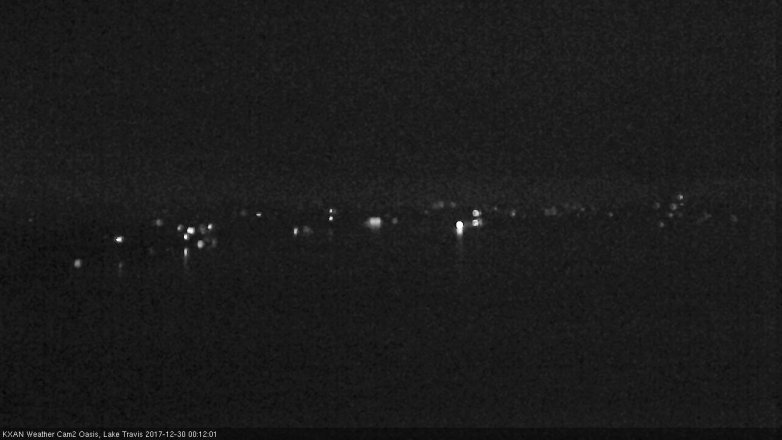 Lake Travis webcam, December 29, 2017 11:25 PM CT