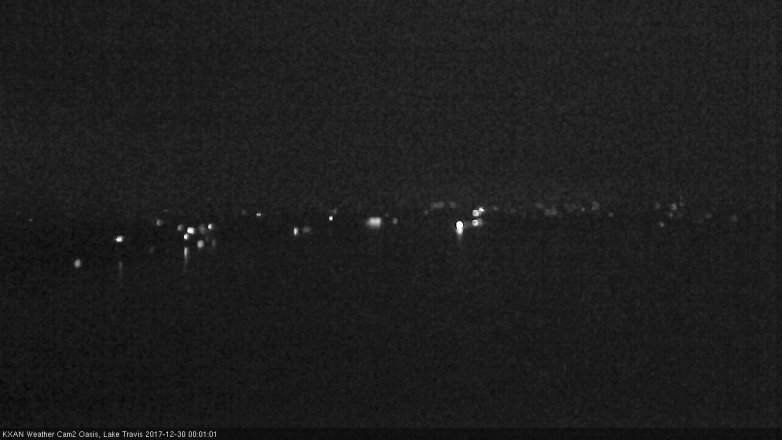 Lake Travis webcam, December 29, 2017 11:30 PM CT