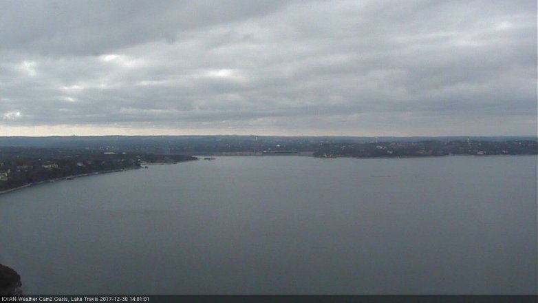 Lake Travis webcam, December 30, 2017 1:10 PM CT