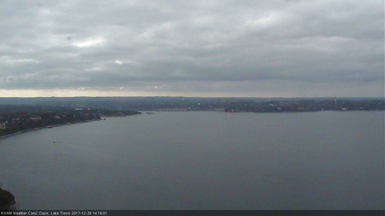 Lake Travis webcam, December 30, 2017 1:35 PM CT