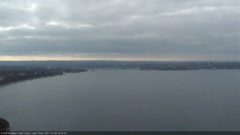 Lake Travis webcam, December 30, 2017 1:40 PM CT