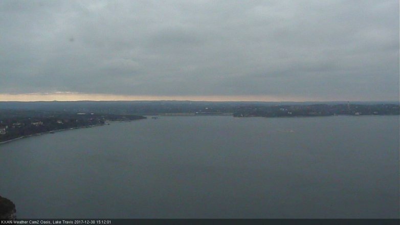 Lake Travis webcam, December 30, 2017 2:15 PM CT