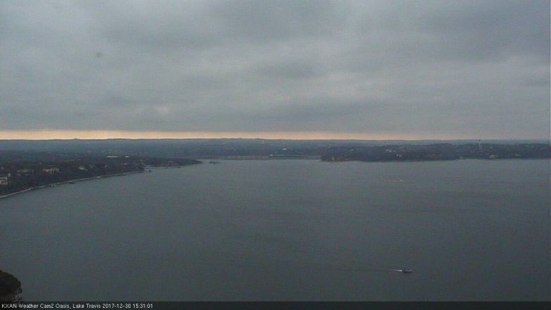 Lake Travis webcam, December 30, 2017 2:45 PM CT