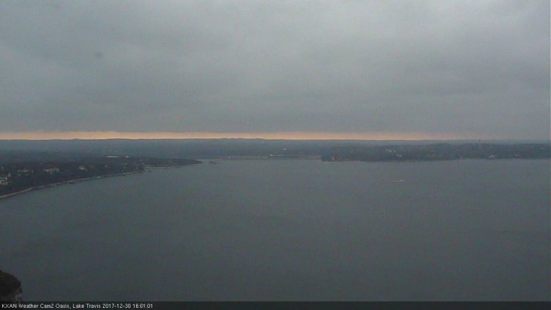 Lake Travis webcam, December 30, 2017 3:25 PM CT