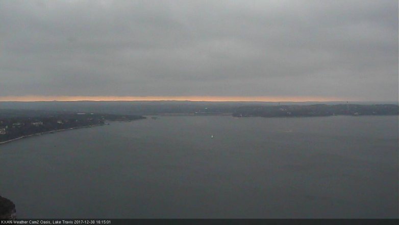 Lake Travis webcam, December 30, 2017 3:30 PM CT