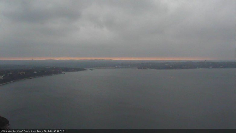 Lake Travis webcam, December 30, 2017 3:40 PM CT
