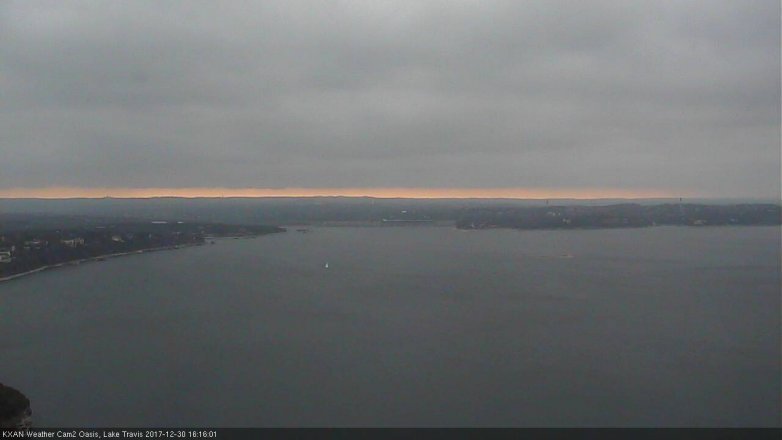 Lake Travis webcam, December 30, 2017 3:45 PM CT