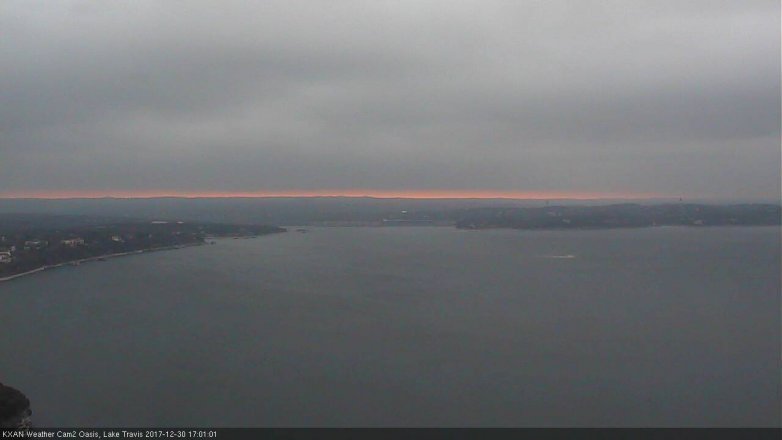 Lake Travis webcam, December 30, 2017 4:10 PM CT