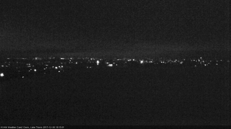 Lake Travis webcam, December 30, 2017 6:45 PM CT