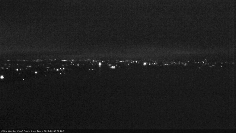 Lake Travis webcam, December 30, 2017 7:45 PM CT