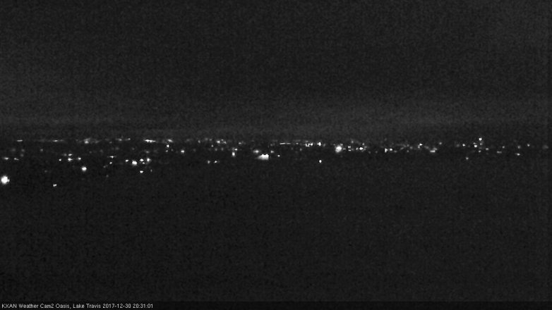 Lake Travis webcam, December 30, 2017 8:00 PM CT