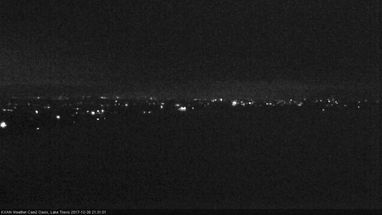 Lake Travis webcam, December 30, 2017 9:00 PM CT