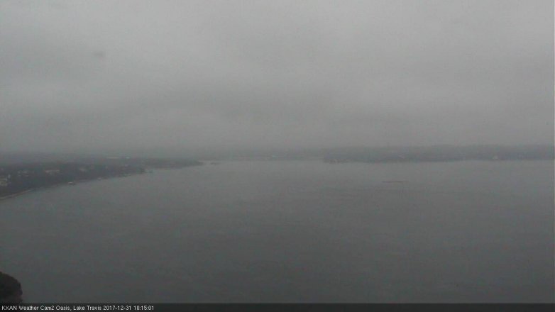Lake Travis webcam, December 31, 2017 9:30 AM CT