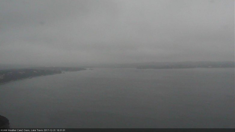 Lake Travis webcam, December 31, 2017 9:40 AM CT